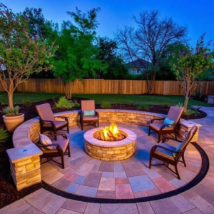 outdoor kitchen and fire pit san antonio texas