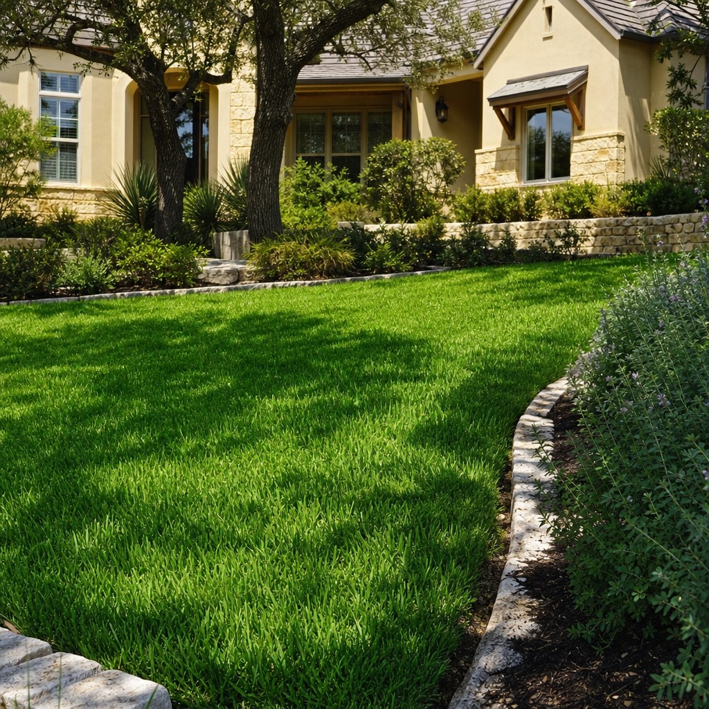 Healthy St. Augustine lawn close-up in San Antonio, Texas
